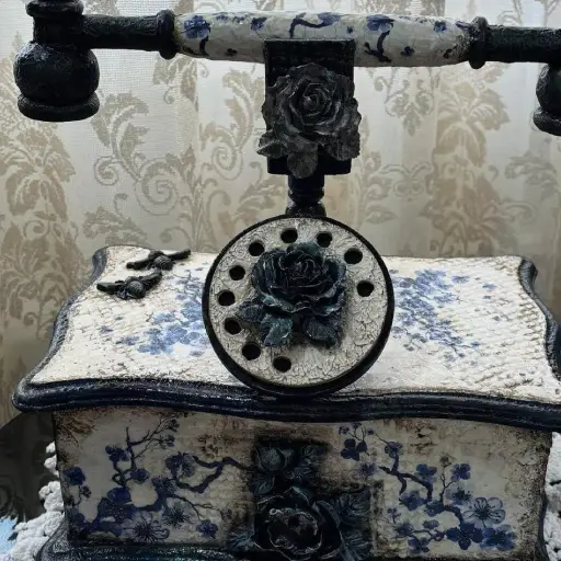 Blue telephone  mosaic design