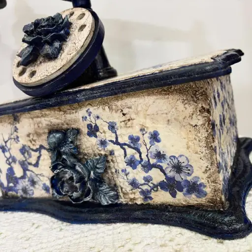 Blue telephone  mosaic design