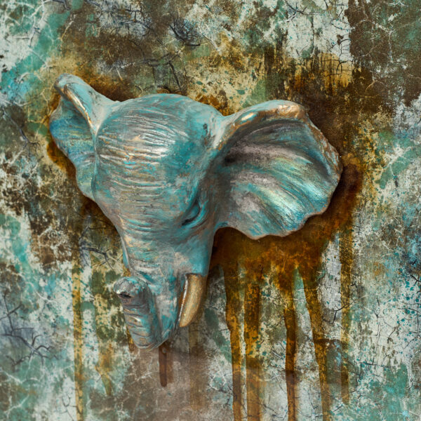 3D Elephant Portrait Set of 3